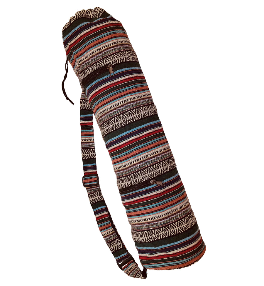 Strauss Adjustable Yoga Mat Strap | Sling Belt for Carrying & Holding Mat |  Durable Cotton Yoga Mat Carrying Strap Up to 15 mm Yoga Mats, (Multicolor)