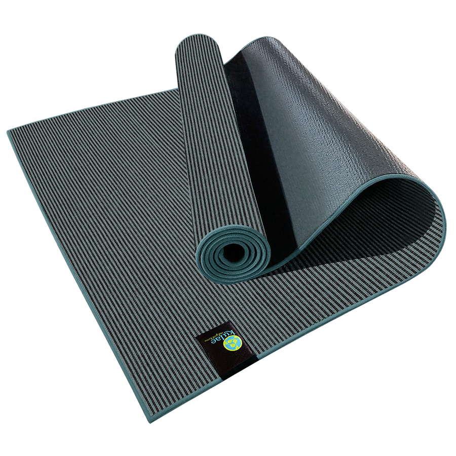 Kulae Eco Yoga Mat - Blue/Steel Ideal for Travel or Studios Standard Size